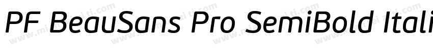 PF BeauSans Pro SemiBold Italic字体转换